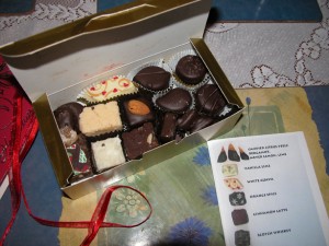 My very own box of Tien's Chocolates!