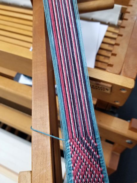 My second tablet weaving on a new Gilmore Inkle loom