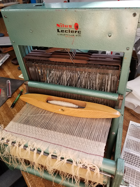 Sold at Auction: HANDLOOM WEAVING COMB Also referred to as a weaving fork.  Made from a single piece of cherry. Carved John: _ on one side, and  DAU