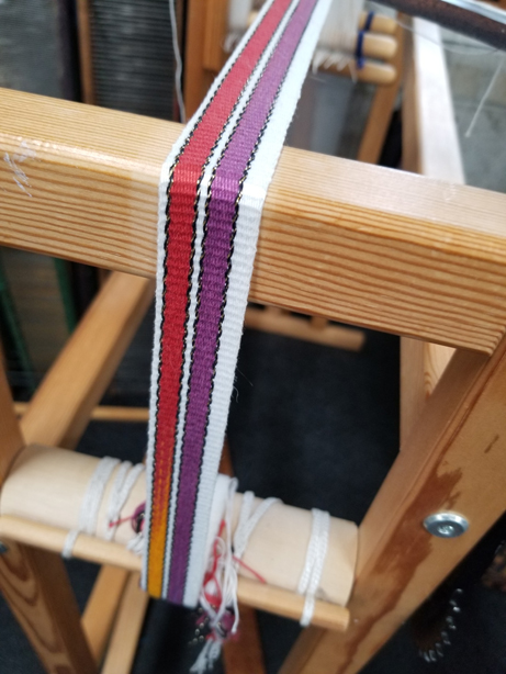 My second tablet weaving on a new Gilmore Inkle loom