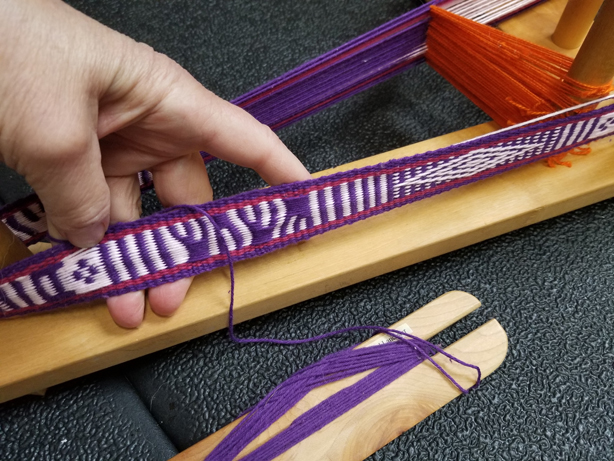 My second tablet weaving on a new Gilmore Inkle loom