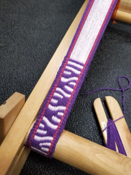 weaving on an inkle loom