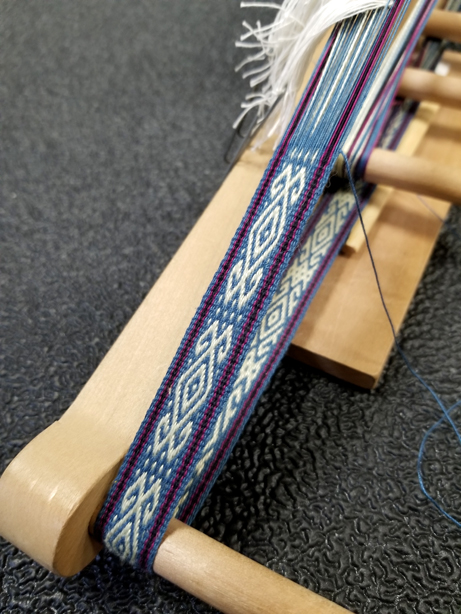 My second tablet weaving on a new Gilmore Inkle loom